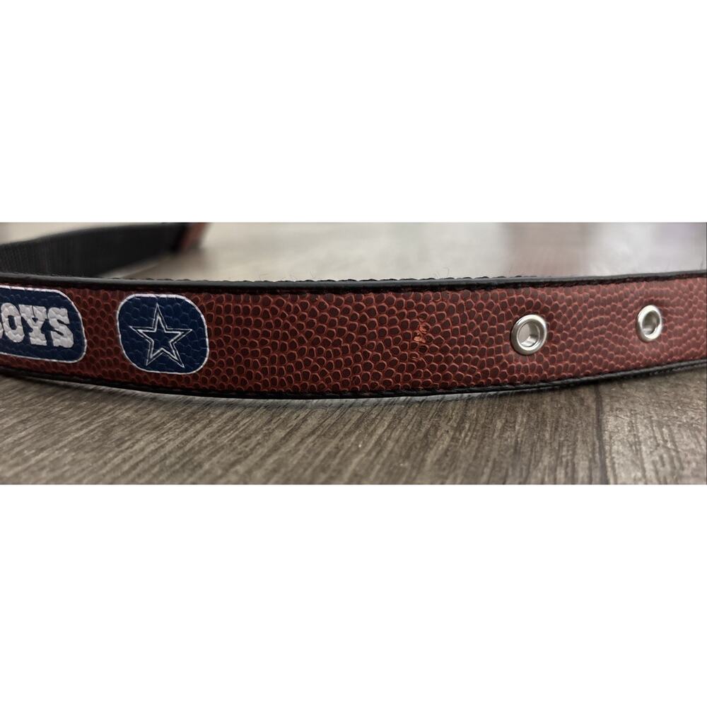 NWT Vintage Dallas Cowboys Dog Collar Large GameWear Football Leather NFL - Picture 6 of 6
